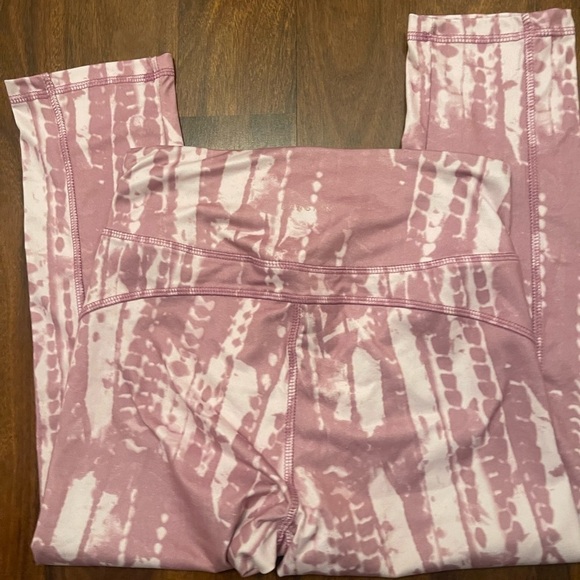DANSKIN high-waisted pink & white leggings size SP - Picture 2 of 6